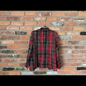 Statement Sport Coat Blazer Tweed Jacket Plaid Christmas Holiday Statement Coat